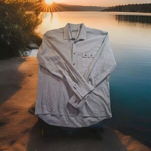 7‎ DIAMONDS Black Blue Long Sleeve Men's Micro-Plaid Button Down Shirt XL 938